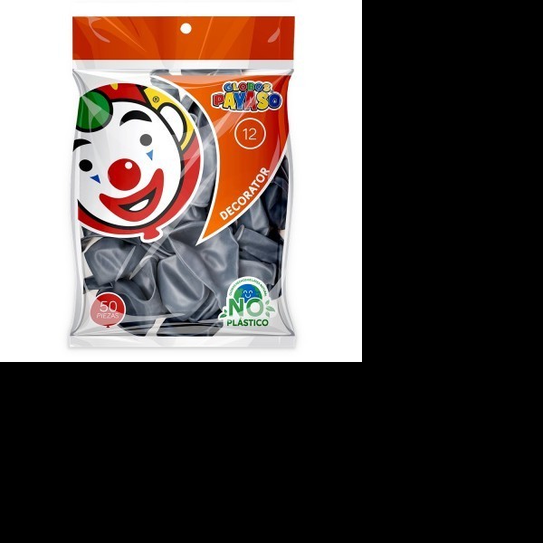 GLOBOS DECORATOR 12 BOLSA C50 PZAS GRIS